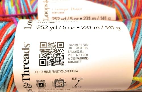 Soft Classic Multi Ombre Yarn by Loops & Threads - 252 Yards - Fiesta