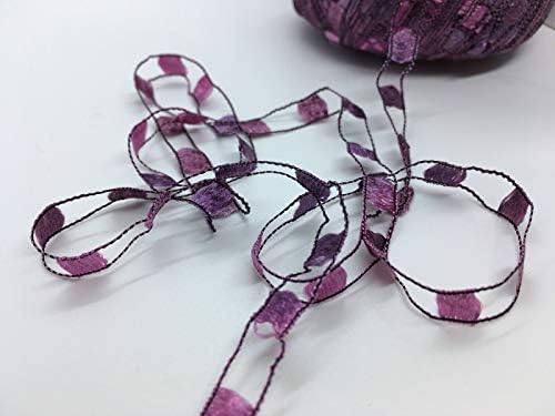 Berlini Ladder Ribbon Maxi Yarn #137 Clematis - Lilac, Pink, Wine