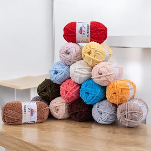 2-Pack Himalaya Dolphin Baby Yarn – Velvety Soft Chenille Yarn for