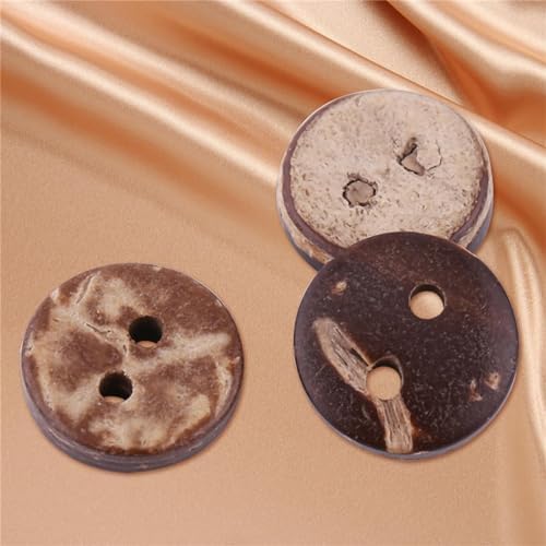 Natural Coconut Shell Buttons for Sewing, 400 Pack 10mm 2 Hole