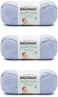 Bernat Softee Baby Cotton Yarn for Crocheting Soft, Pale Periwinkle