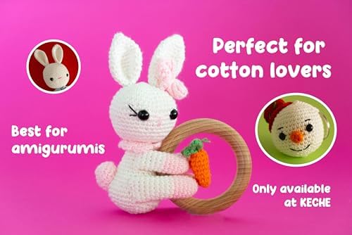 Cotton Yarn - 100% Cotton Yarn for Crocheting and Knitting, Mercerized