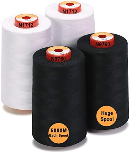 New brothread 4 Large Cones All Purpose Polyester Thread -2White