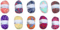 20 Roll Gradient Space Dye Yarn, Polyester Cotton Blend