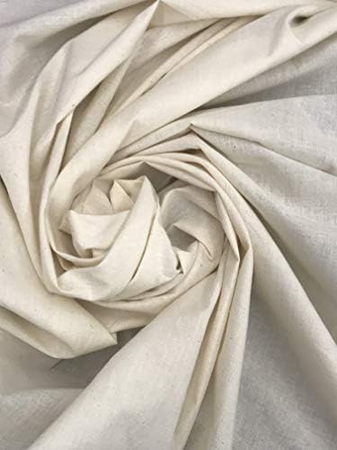 SAL TEX Fabris, 100% Cotton Muslin Fabric, Sells BY THE Yard, White
