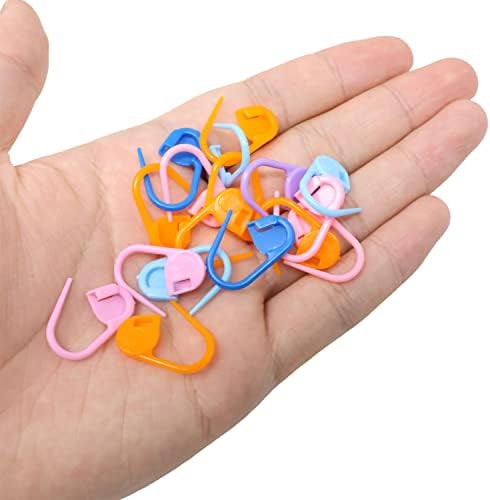 yueton 1000PCS Colorful Plastic Safety Pins, Knitting Markers Crochet