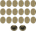 HARFINGTON 20pcs 16L Metal Round Flat Sewing Buttons 10mm Alloy Shank