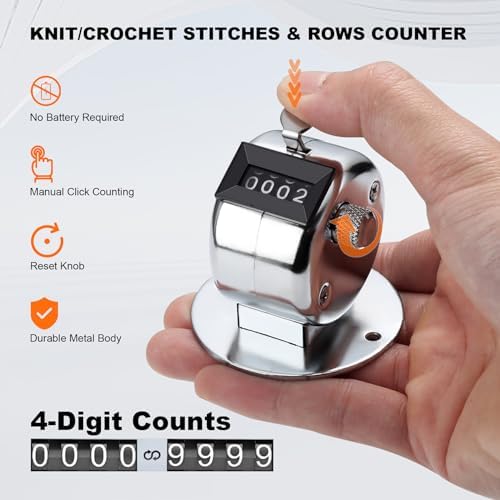 Stitch Counters for Knitting and Crocheting, Metal Knitting Row