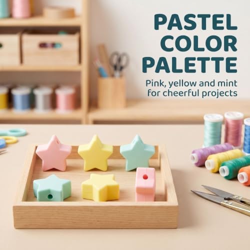 6 Pcs Star Silicone Knitting Needle Stoppers, Point Protectors for