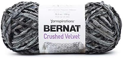 Bernat Crushed Velvet Yarn, Deep Gray