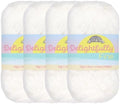JubileeYarn Delightfully Fine Yarn, Frost White, 4 Skeins