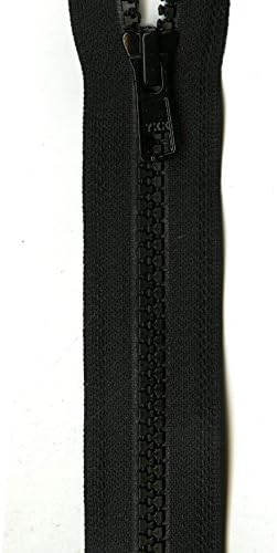 YKK Mini Vislon Separating Zipper, 8", Black