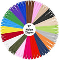 Mandala Crafts 100 PCs Assorted Closed-End 9 Inch Nylon Zippers for