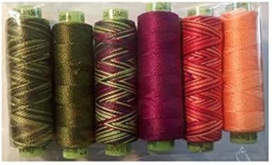 Sue Spargo Eleganza #8 Perle, Six 70yd Spools Polished Cotton for