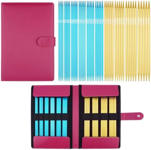 50 Pcs Double Pointed Knitting Needles Set 8 inches,10 Sizes 2.5mm-6mm