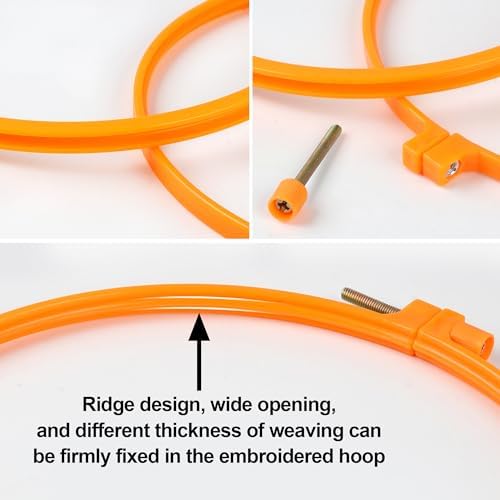 Phinus 6 Pcs Embroidery Hoop 6 Size, Round Plastic Cross Stitch Hoop