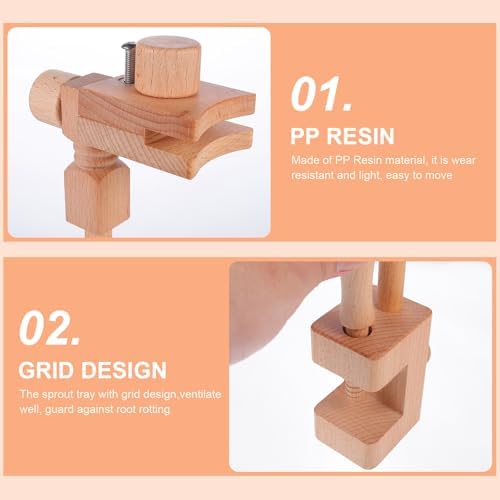Wooden Embroidery Hoop Stand with 360 Degree Rotating Section