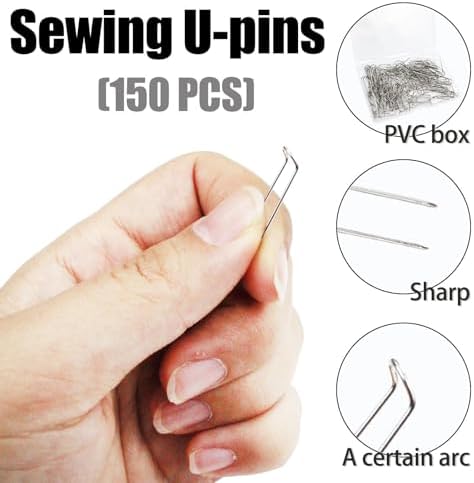 150 Pcs U-Shaped Bifurcated Needle Stainless Steel Quilting Sewing