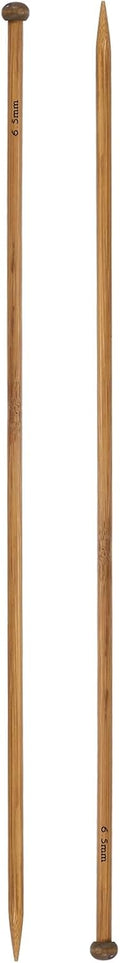 HARFINGTON 2Pcs Single Pointed Knitting Needles Size US 10.5 (6.5mm)