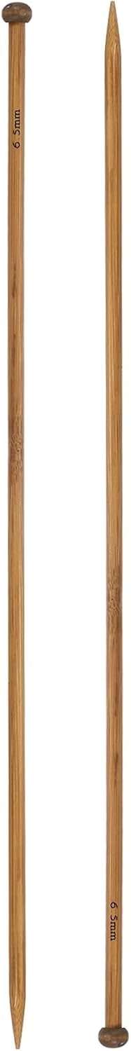 HARFINGTON 2Pcs Single Pointed Knitting Needles Size US 10.5 (6.5mm)