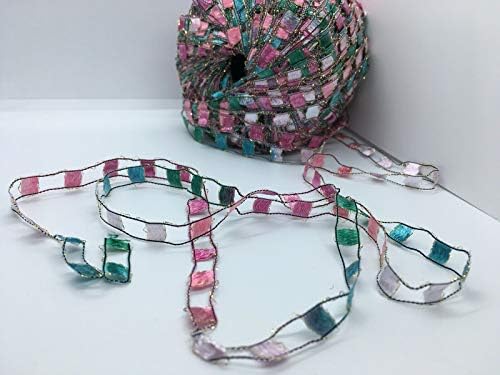 Berlini East Track II Metallic Accent Ladder Ribbon Yarn 50 Gram