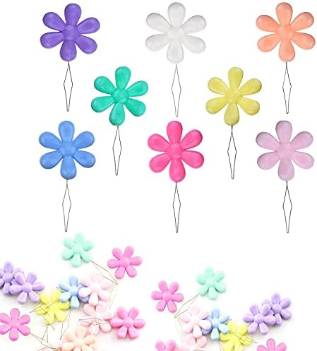 BEADNOVA Needle Threaders 25pcs Plastic Flower Head Sewing Needle