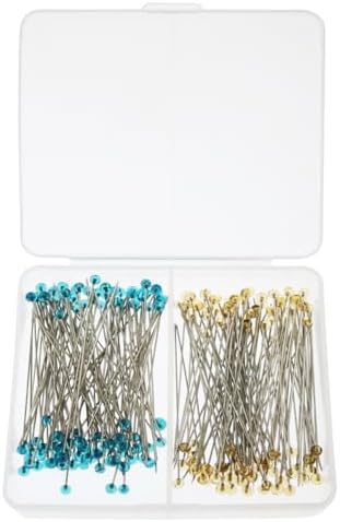 200PCS Transparent Glass Bead Head Pins Extra Long and Thin Garment