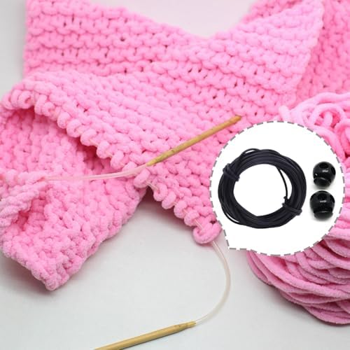 6 Pcs Knitting Stitch Stoppers, Double-Hole Point Protectors