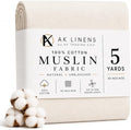AK TRADING CO. 60" Wide Natural Muslin, 100% Cotton Fabric