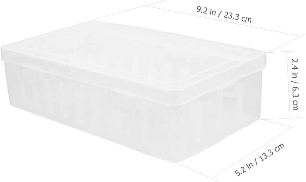 EXCEART 2pcs Slot Transparent Sewing Thread Spools Organizer Box Large