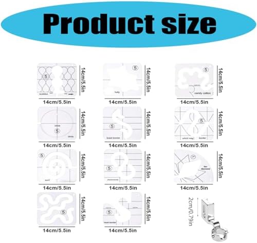 13 Pcs Acrylic Quilting Ruler Template Quilting Stencil Tool