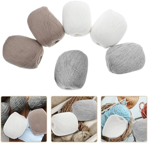 Xmas Wool Yarn 6 Balls for Knitting and Crochet, Soft Fine Thread