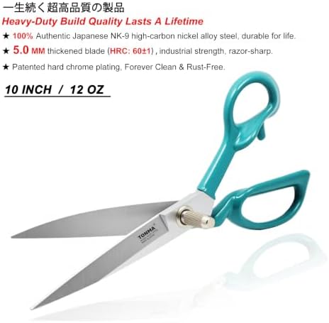 TONMA 10" Fabric Scissors for Sewing, Made in Japan, TFSG-2