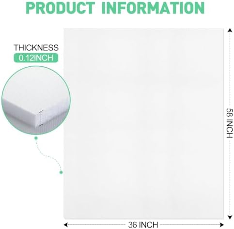Builimeer 2 Pcs Soft Stable Fusible Foam Stabilizer for Sewing, 36" x