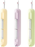 3-Pack 2-in-1 Needle Threaders, White Green Purple