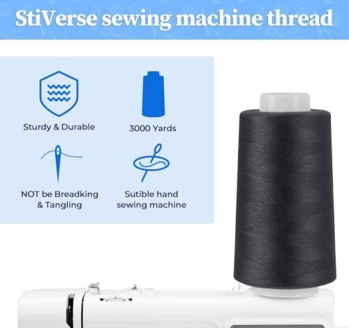 Sewing Thread Navy Blue, 4-Cones, 3000 Yards Each, 40S/2