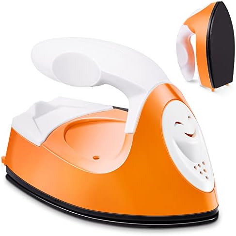 Honoson Mini Craft Iron with Charging Base Tiny,Orange