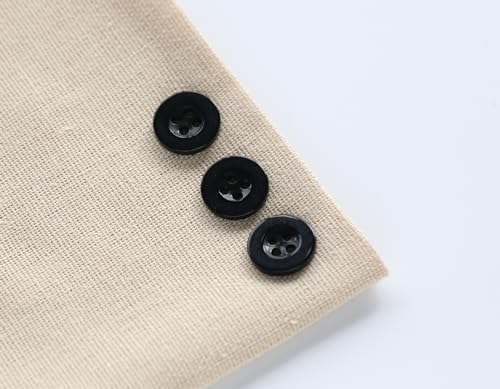 300pcs 1/2 Inch (12.5mm) Small Size Round 4 Holes Buttons Black Color