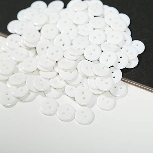150Pcs 15mm White Two Hole Resin DIY Craft Sewing Buttons 5/8 Inch