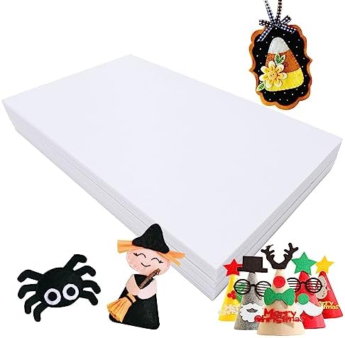 Jtnohx Stiff Felt Sheets, 32 Pcs Felt Fabric, 7"×11.3" Color Felt for