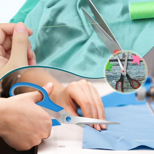 6 Packs Sewing Craft Scissors Bulk,8" Multipurpose Heavy Duty Sharp
