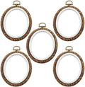 Bonsicoky Oval Embroidery Hoops, 5 Inch, 5 Pack