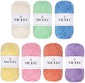 NICEEC 7 Skeins Soft Baby Cotton Yarn 616yds/12.32oz - Series 3