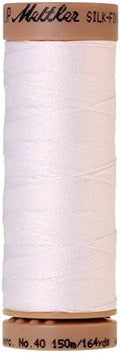 Mettler Silk-Finish 40 Weight Solid Cotton Thread, 164 yd/150m, White
