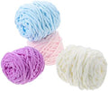 Handmade Knitting Yarn for Crochet Projects, 4 Rolls Cotton Xmas
