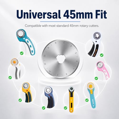 10 Packs 45mm Rotary Cutter Blades 45mm Quilting supplies Rotary