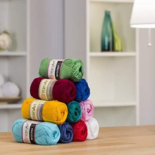 Yarn Art Begonia 100% Mercerized Cotton, Lot of 5 Skein (Pack),Total