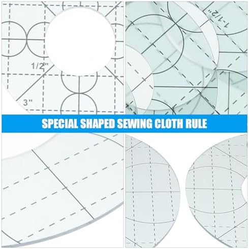 5pcs Quilting Ruler Templates Acrylic Patchwork Tool