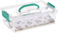 BTSKY Fabric Strip Case with Handle, Clear Fabric Organizer Box for