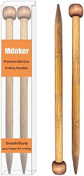 Mdoker Bamboo Knitting Needle Straight Single Pointed Sweater Knitting